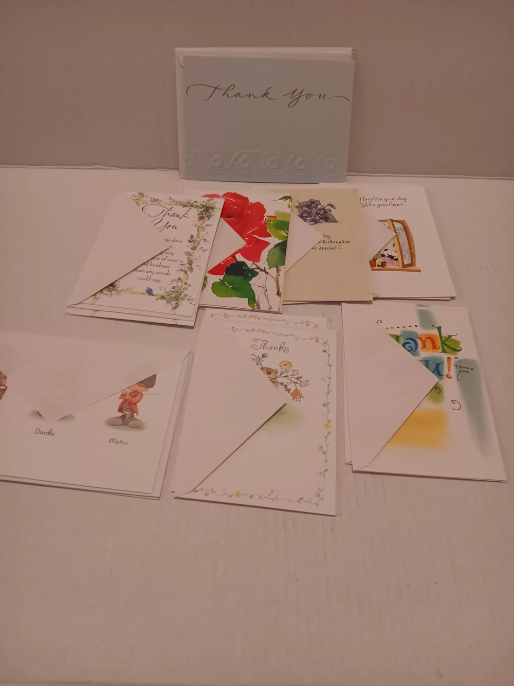 16 Miscellaneous Vintage Greeting Note Cards Thank You Hallmark Unused New